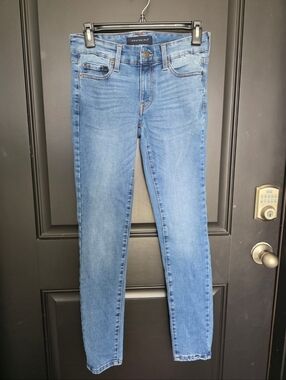 Aeropostale Low Rise Jegging Jeans Women Sz 2 Regular Blue Skinny Stretch Denin